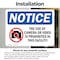Signmission Use Of Camera Or Video Prohibited, 10 in W x Rectangle, Vinyl Decal OS-2PACK-NS-D-710-L-16789 - alternate 2